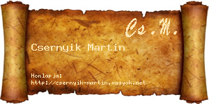 Csernyik Martin névjegykártya